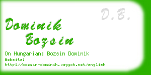 dominik bozsin business card
